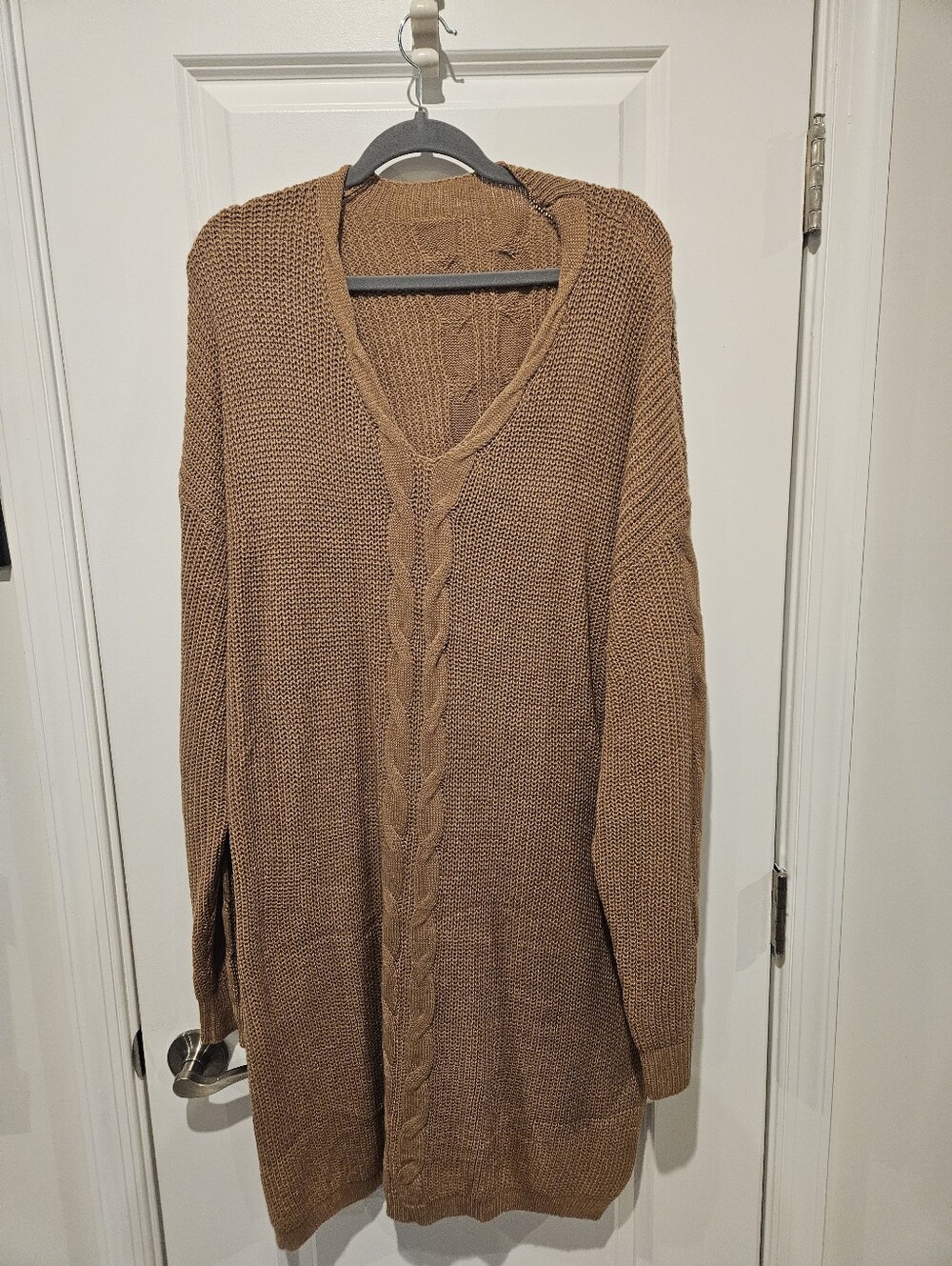 Brown Cable knit dress